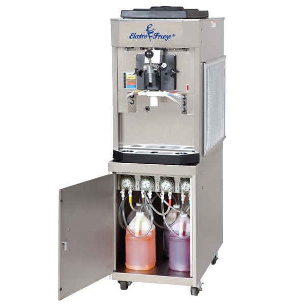 Flavor Injected Shake Freezer - CS705 showing flavor bottles connected in the cab